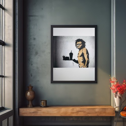 Banksy lithografie caveman - banksy, *